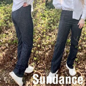 Sundance Sierra Pinstripe Linen Blend Pants‎ Size 6